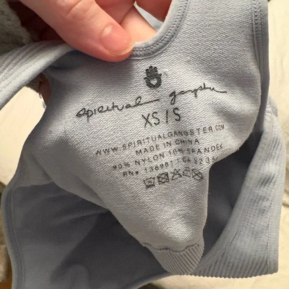 Spiritual Gangster Amor Cropped Tank Light Blue Size  XS/S - Picture 6 of 6